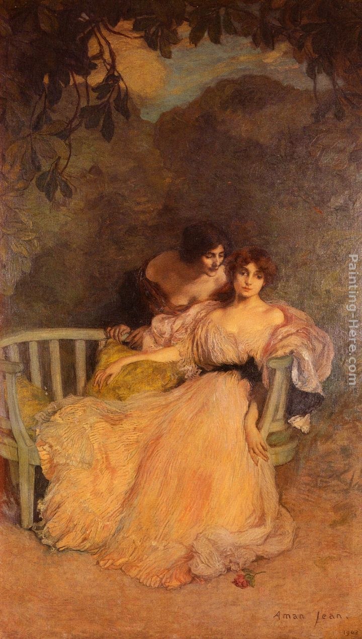 Edmond Francois Aman-Jean La Confidence